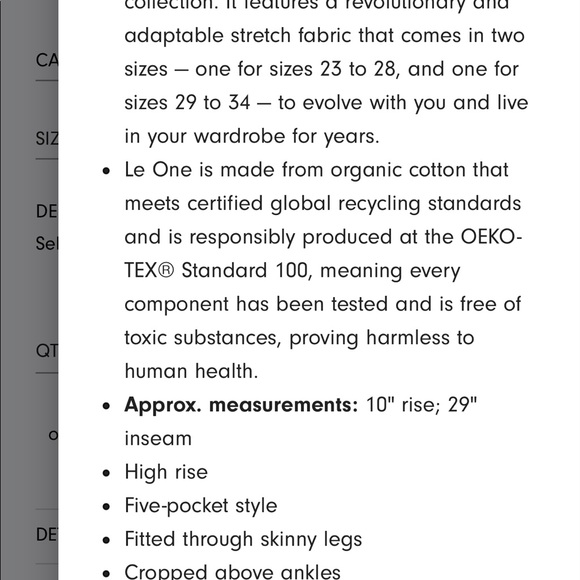 Frame “Le One Skinny” in Caspio - Picture 7 of 7